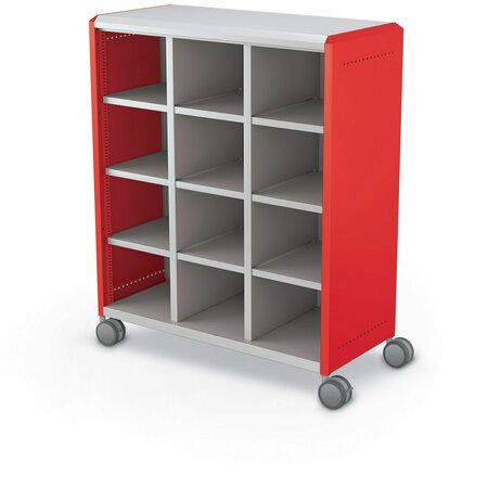 MOORECO Compass Cabinet Maxi H3 With Cubbies Red 51.1in H x 42in W x 19.2in D C3A1C1E1X0